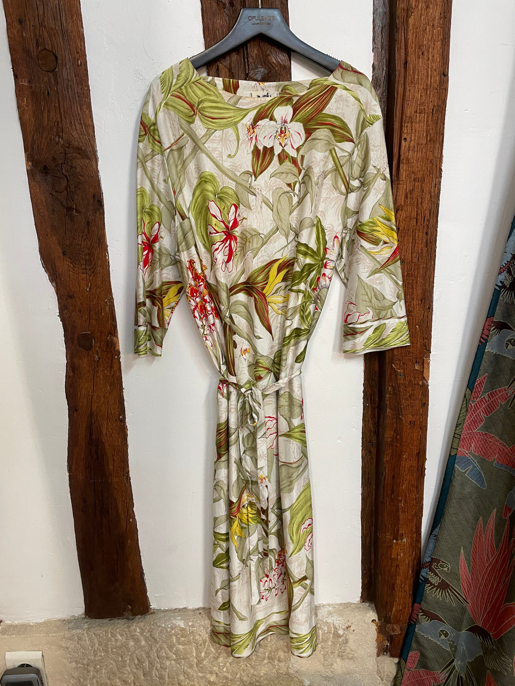 Hermès Silk Floral Wrap Dress