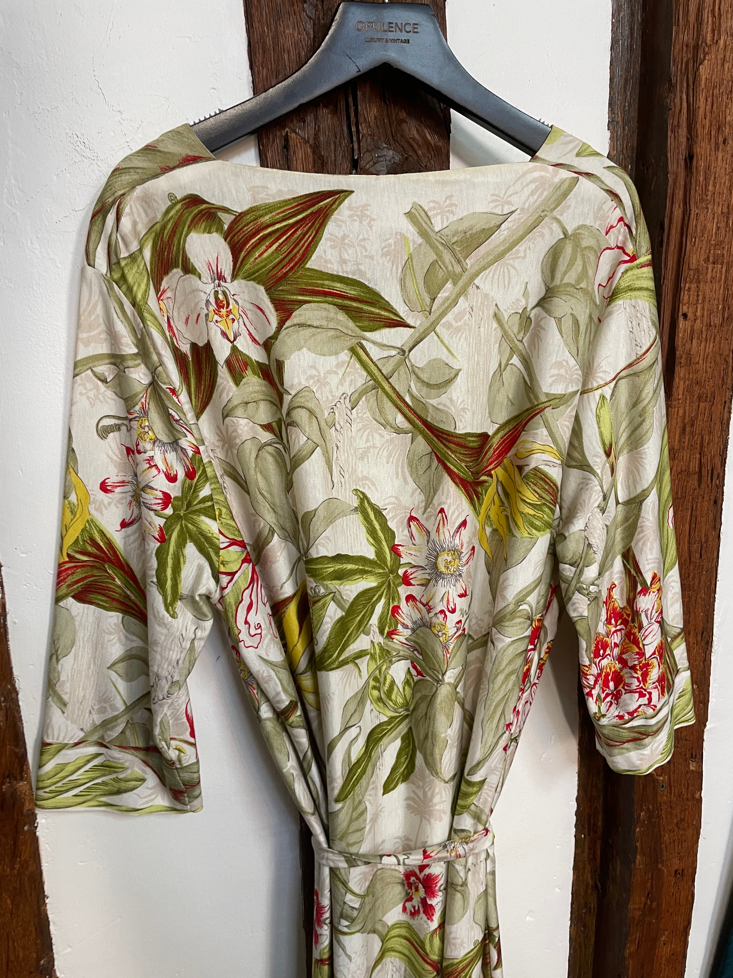 Hermès Silk Floral Wrap Dress