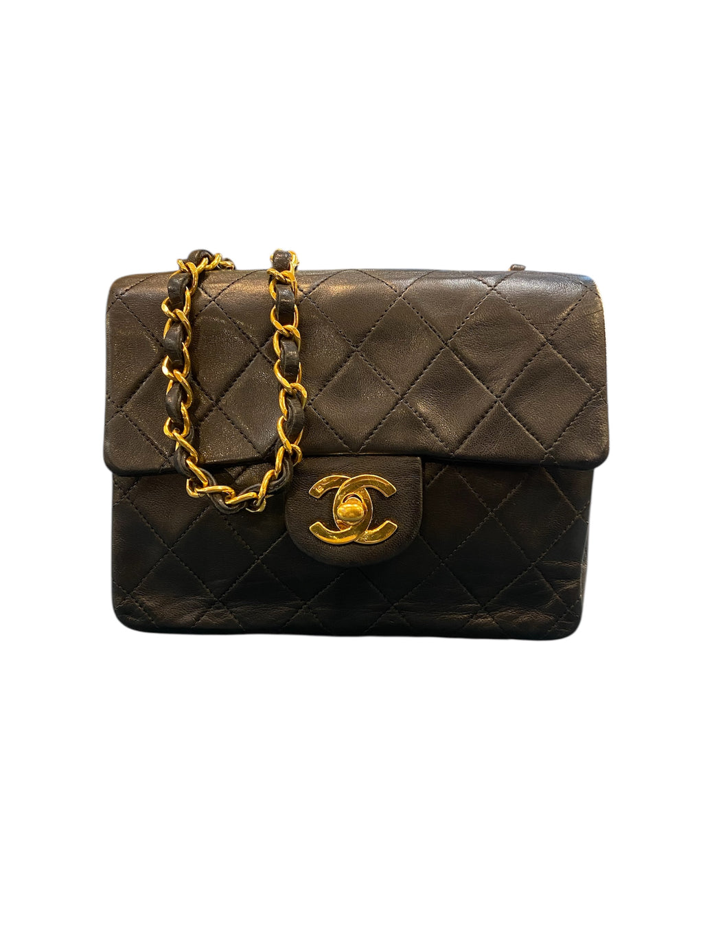 1991 Small Timeless Chanel Bag in Black Quilted Leather