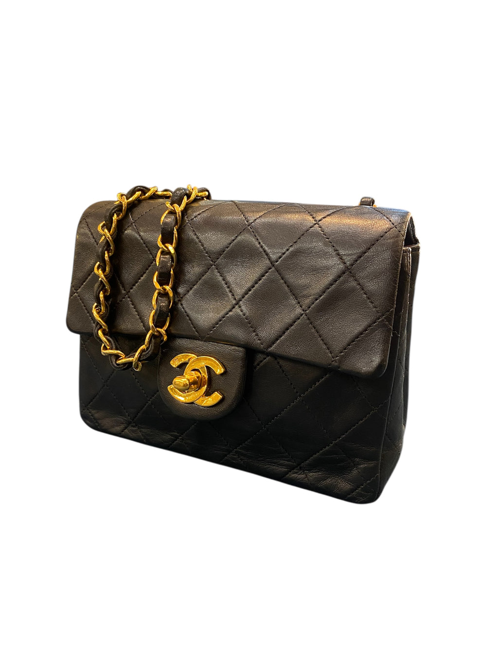 1991 Small Timeless Chanel Bag in Black Quilted Leather