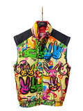 Gucci Multicolour Patterned Sleeveless Puffer Jacket