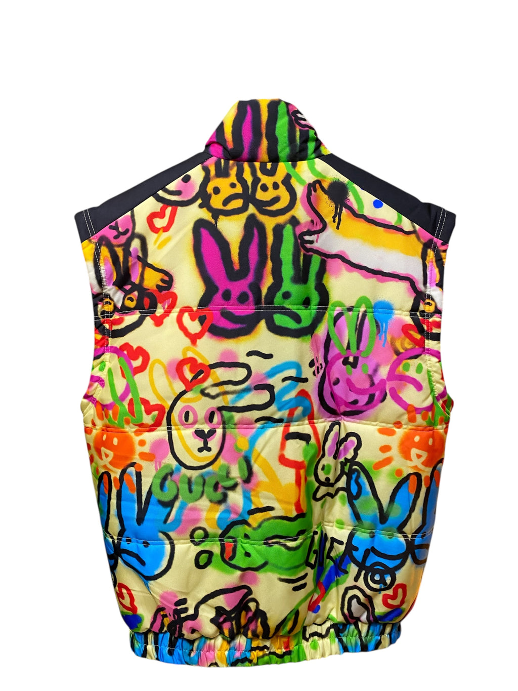 Gucci Multicolour Patterned Sleeveless Puffer Jacket