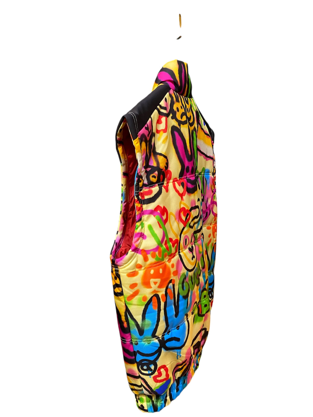 Gucci Multicolour Patterned Sleeveless Puffer Jacket