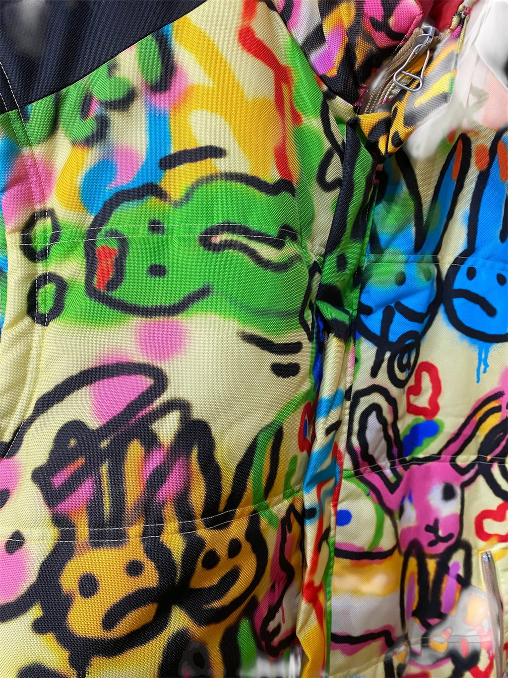 Gucci Multicolour Patterned Sleeveless Puffer Jacket