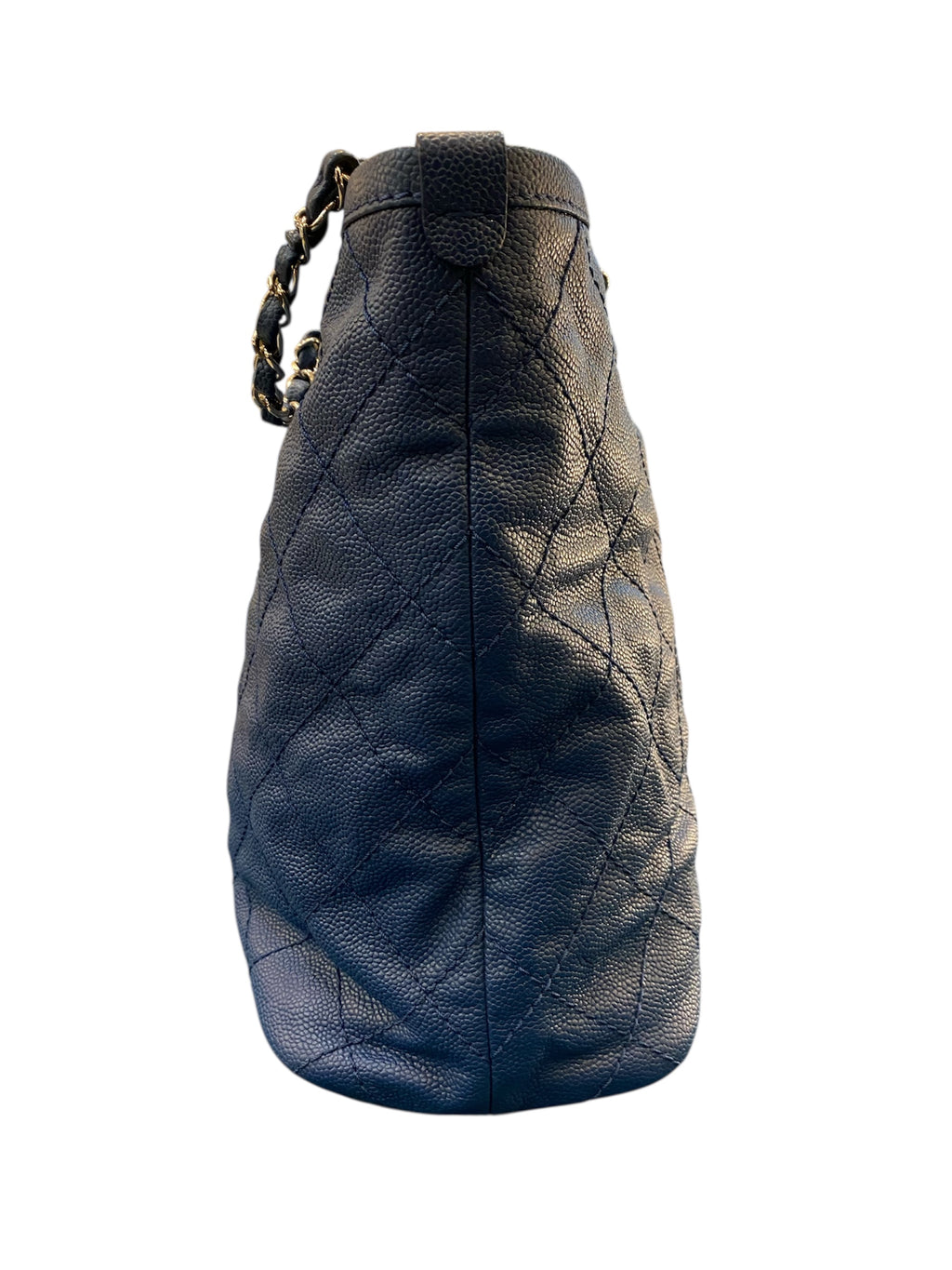 2014 Chanel Quilted  Blue Grained Leather Handbag