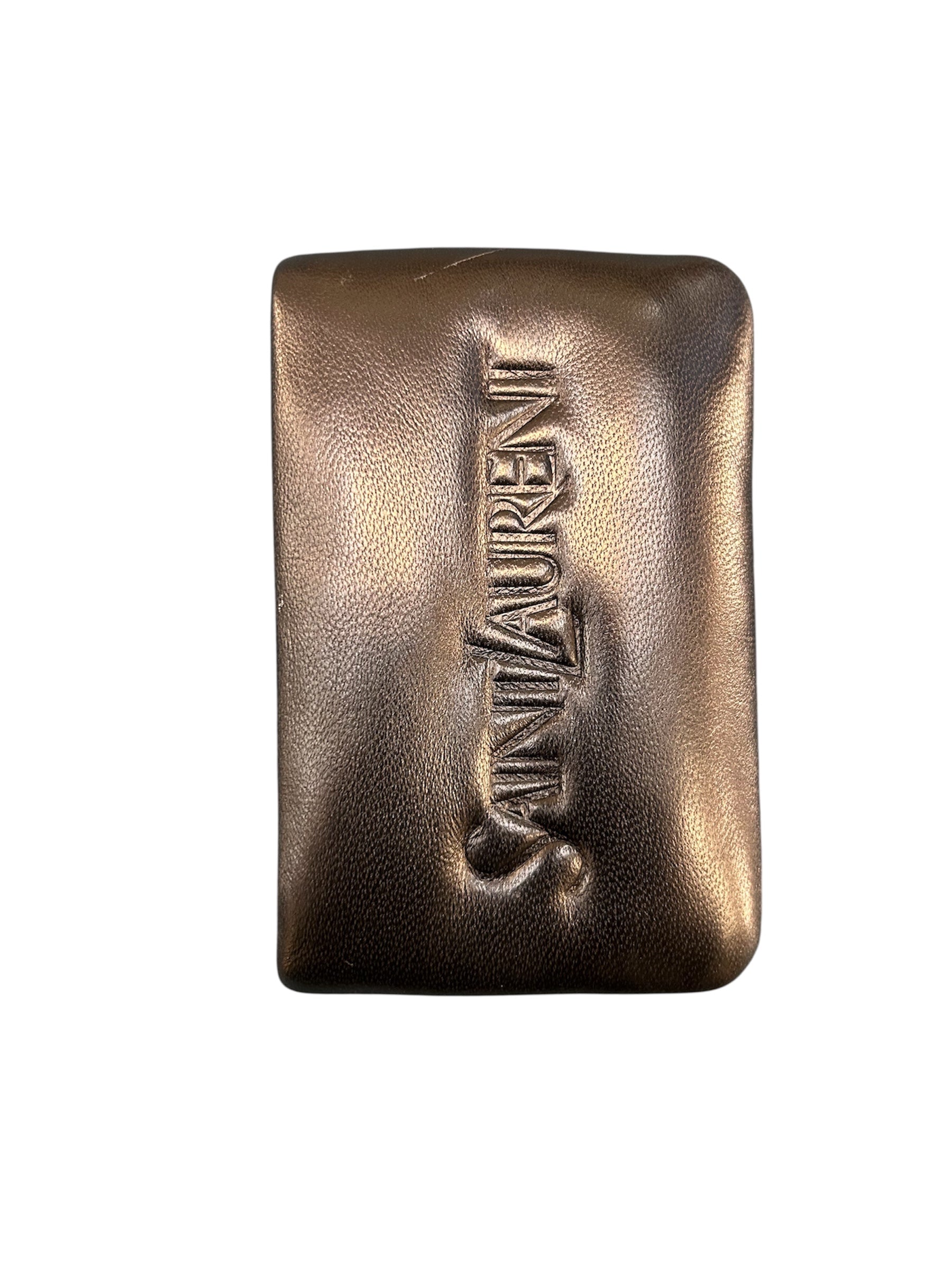 Saint Laurent black leather wallet with logo