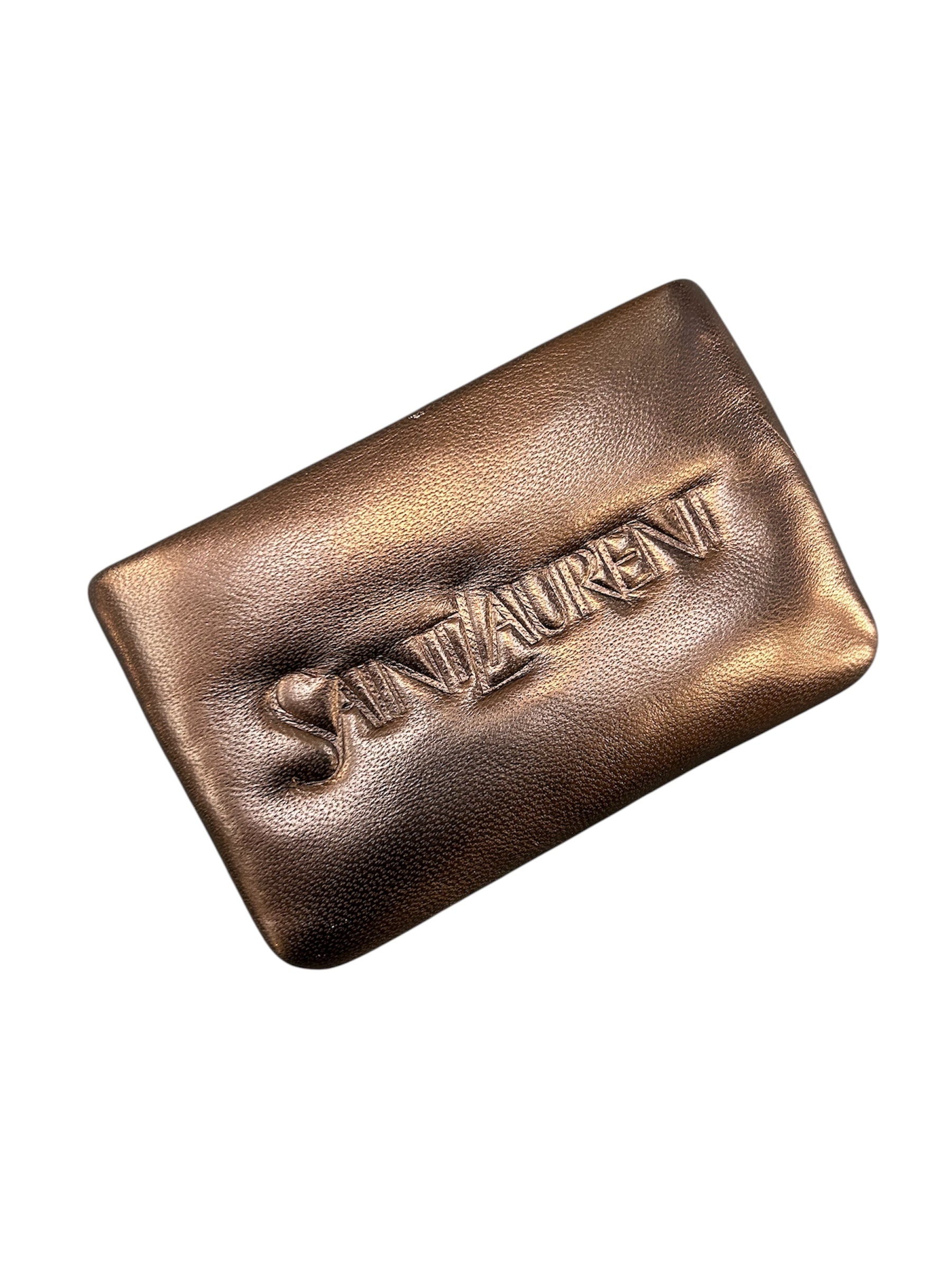Saint Laurent black leather wallet with logo