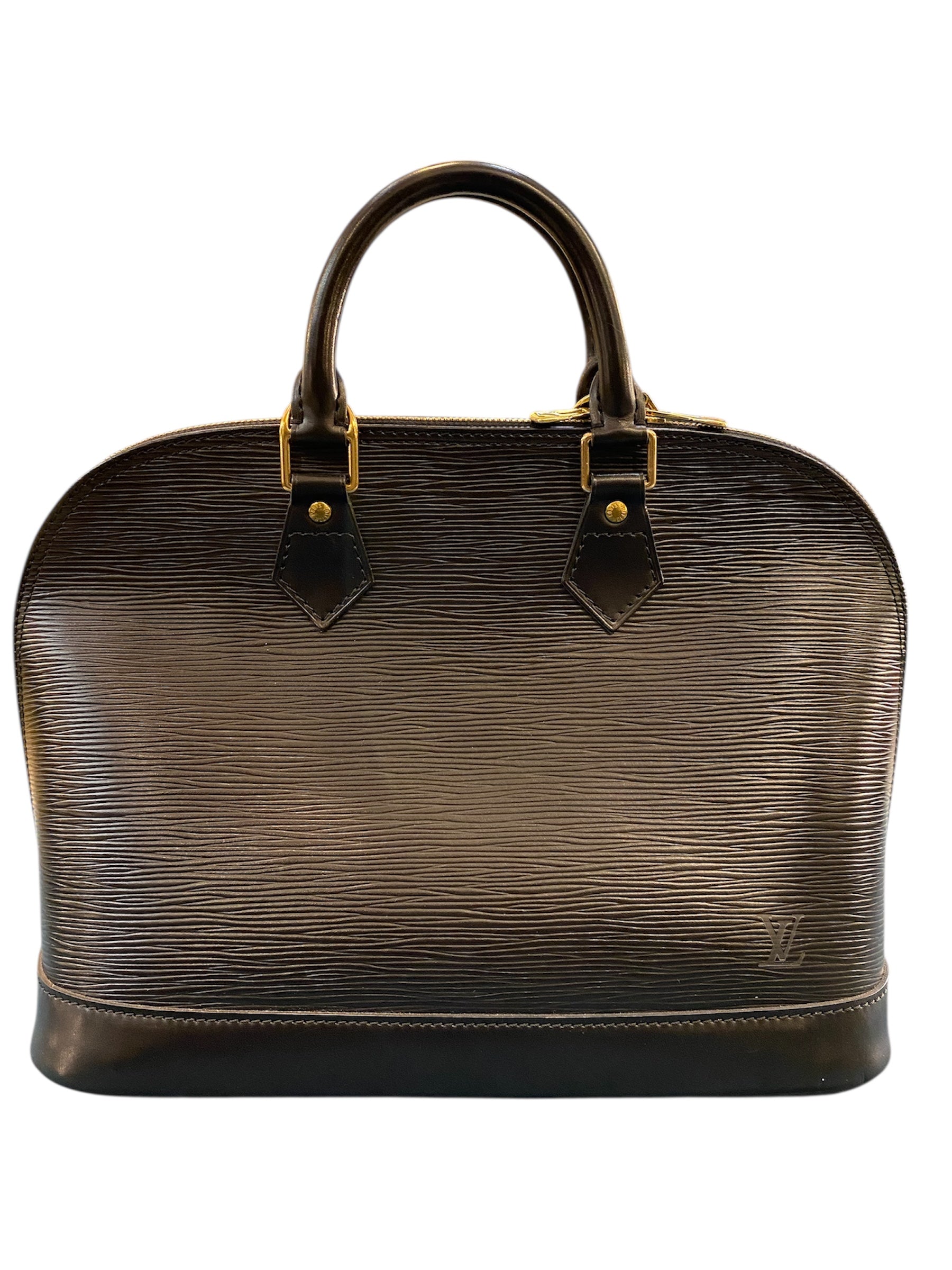 1997 Louis Vuitton Alma handbag in black Epi leather