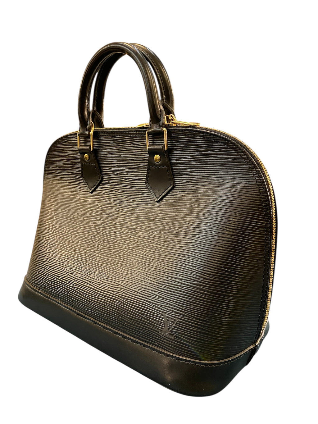 1997 Louis Vuitton Alma handbag in black Epi leather