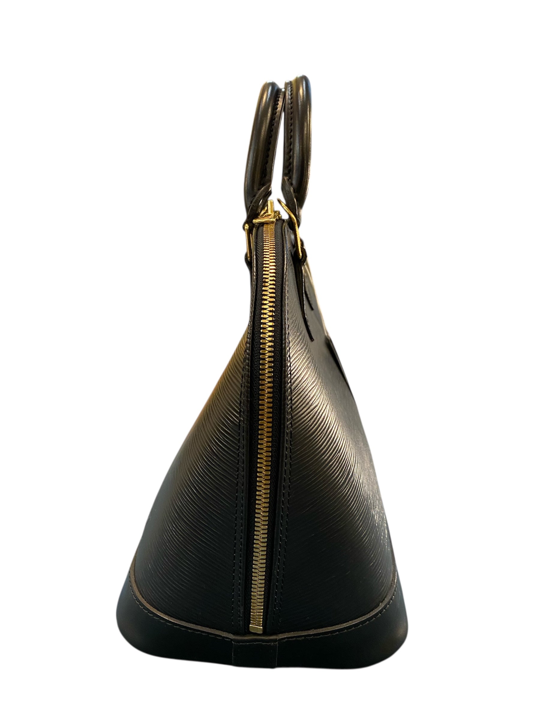1997 Louis Vuitton Alma handbag in black Epi leather