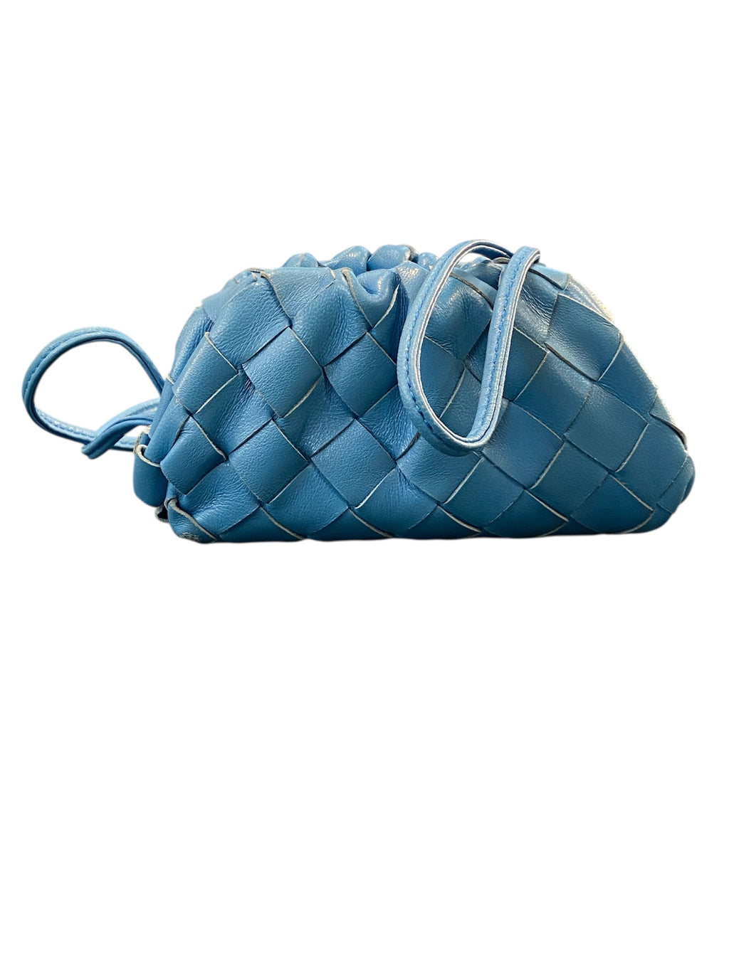 Small Bottega Veneta leather pouch in blue