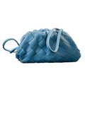 Small Bottega Veneta leather pouch in blue