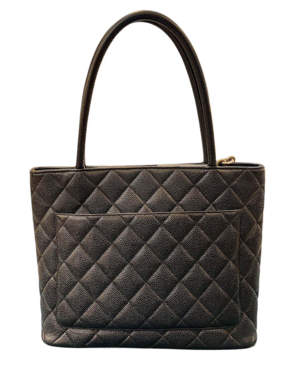 1999 Chanel Handbag in Black Quilted Caviar Leather