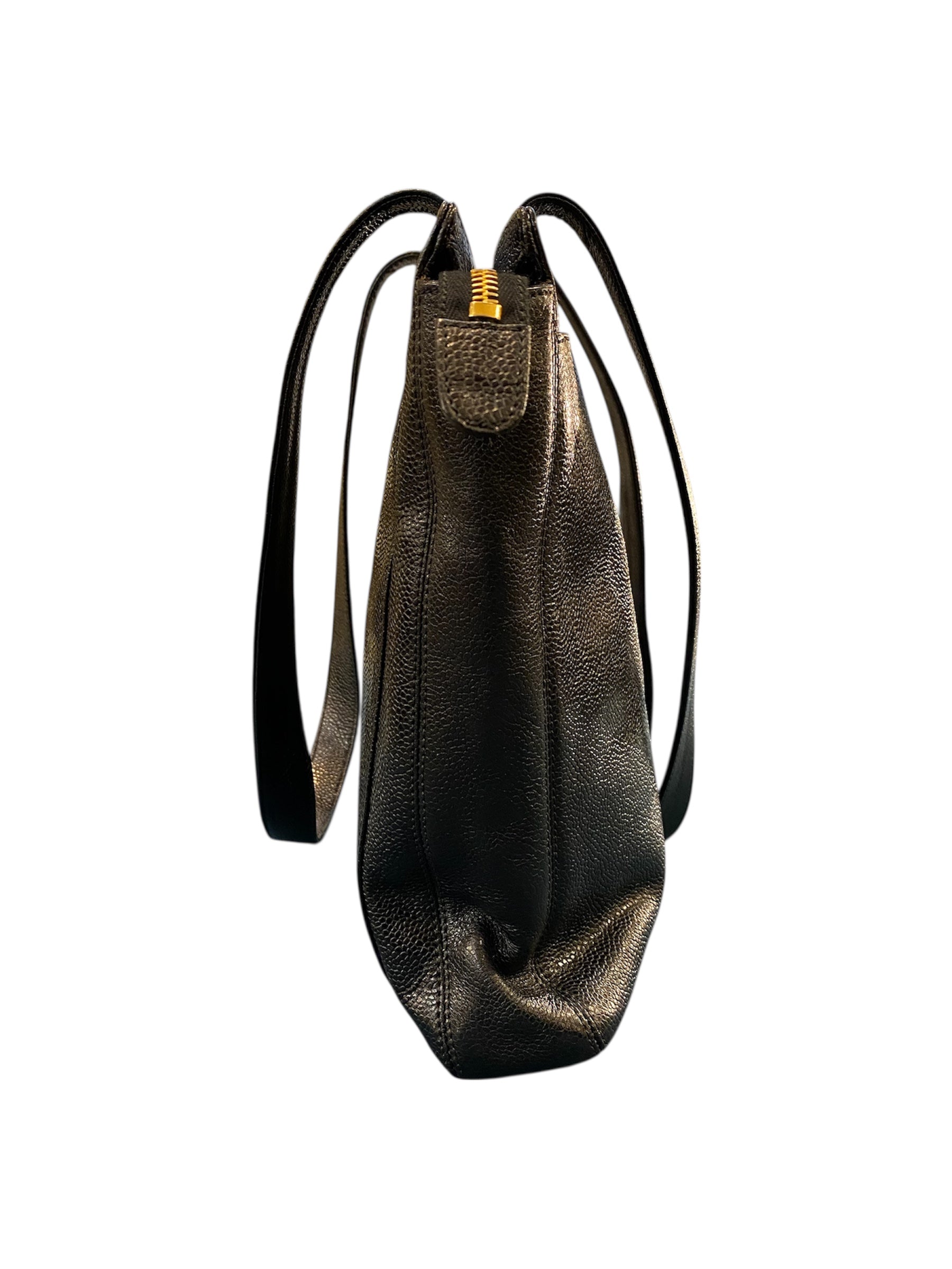 1997 Chanel black Caviar leather handbag