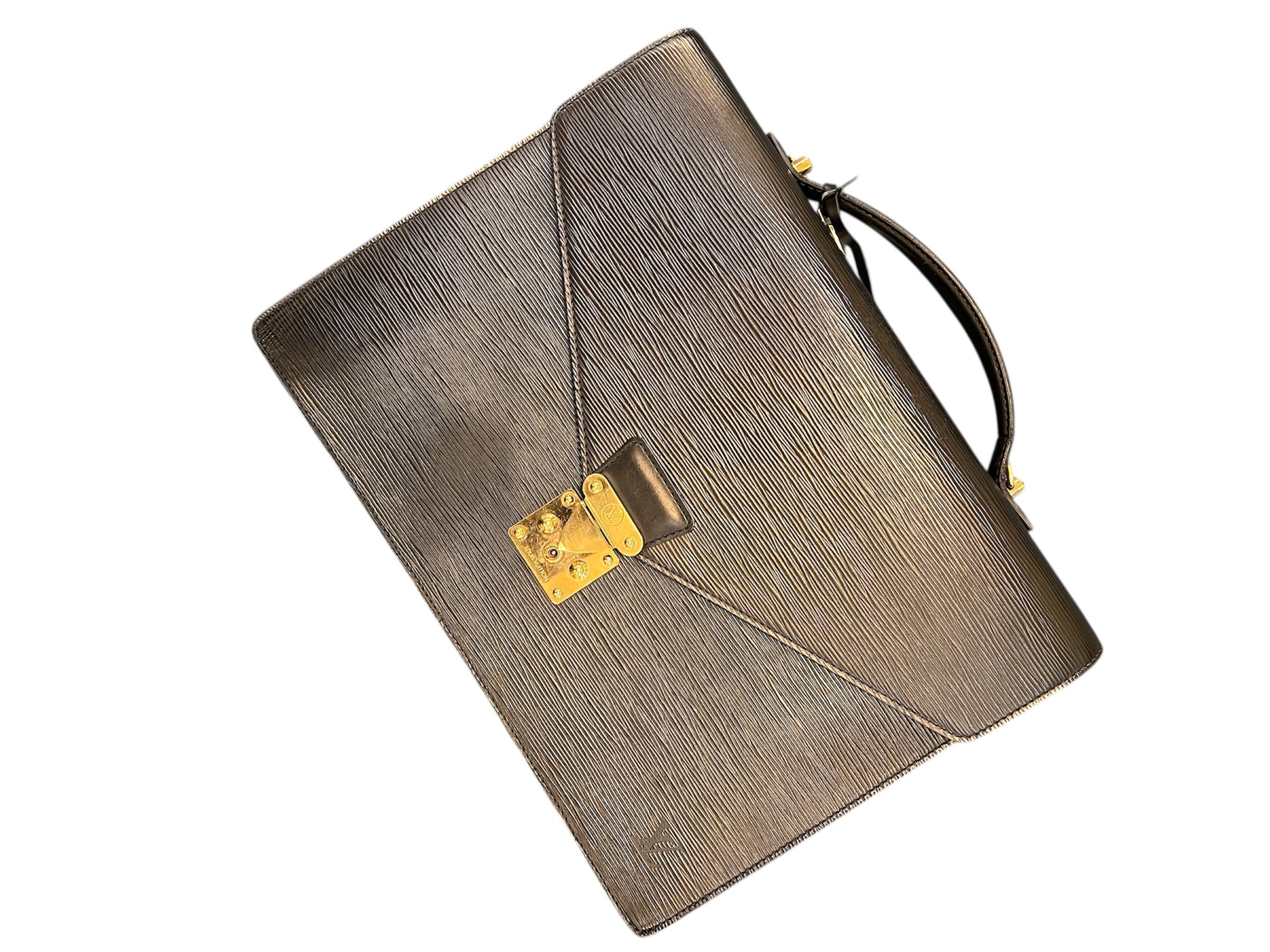 1997 Louis Vuitton Black Epi Leather Document Holder