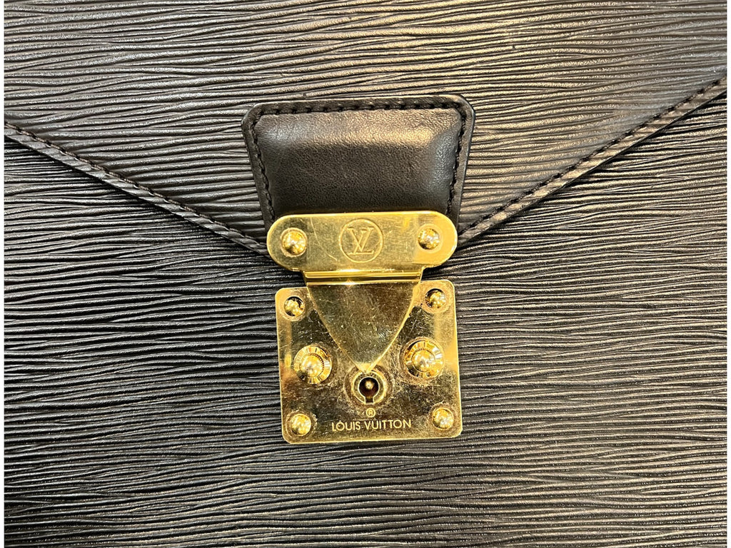 1997 Louis Vuitton Black Epi Leather Document Holder