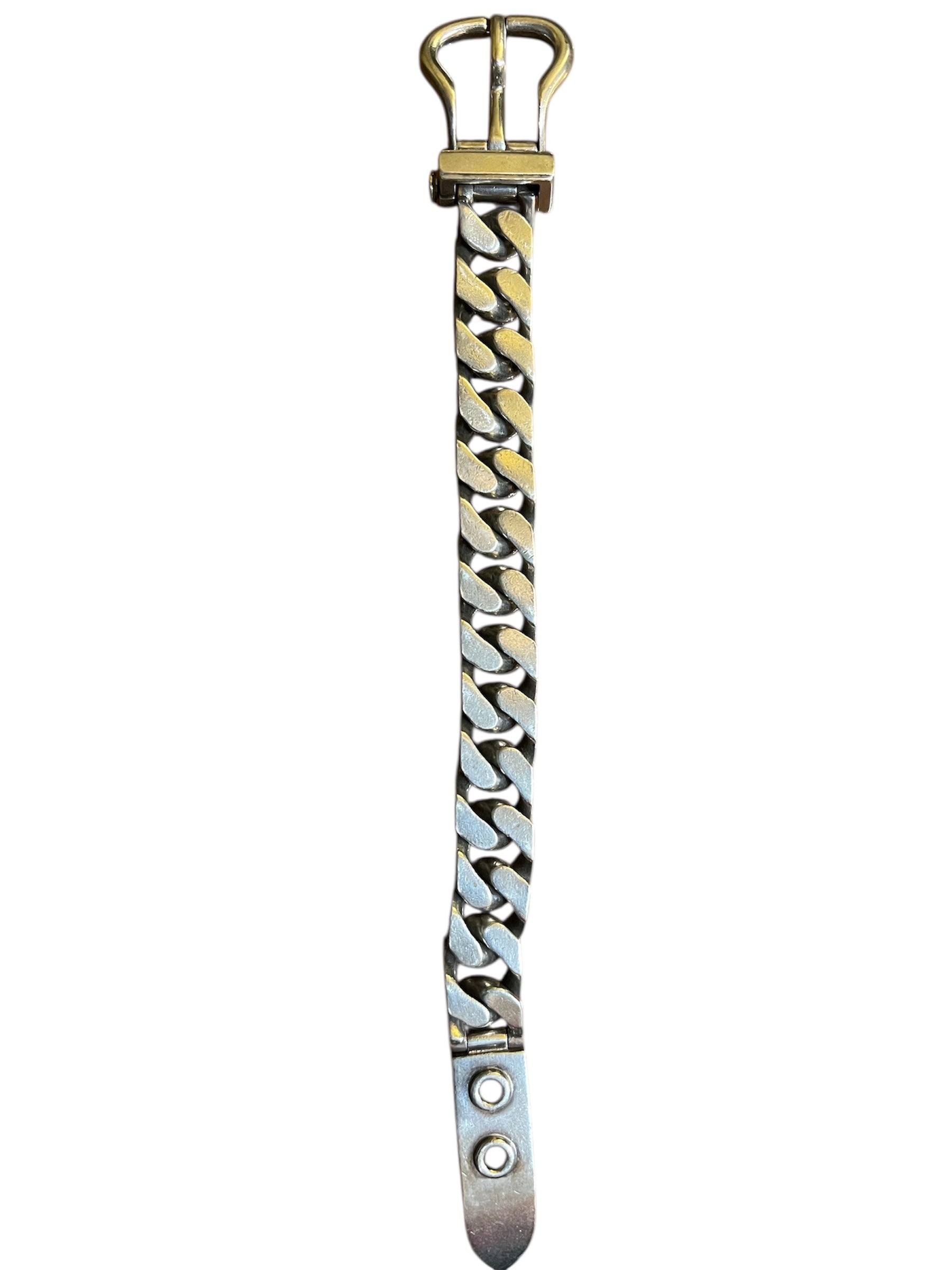 Hermès Boucle Sellier silver bracelet