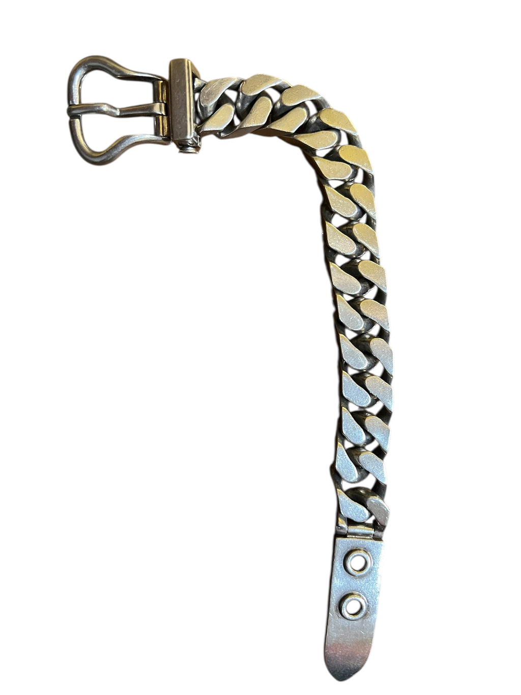 Hermès Boucle Sellier silver bracelet
