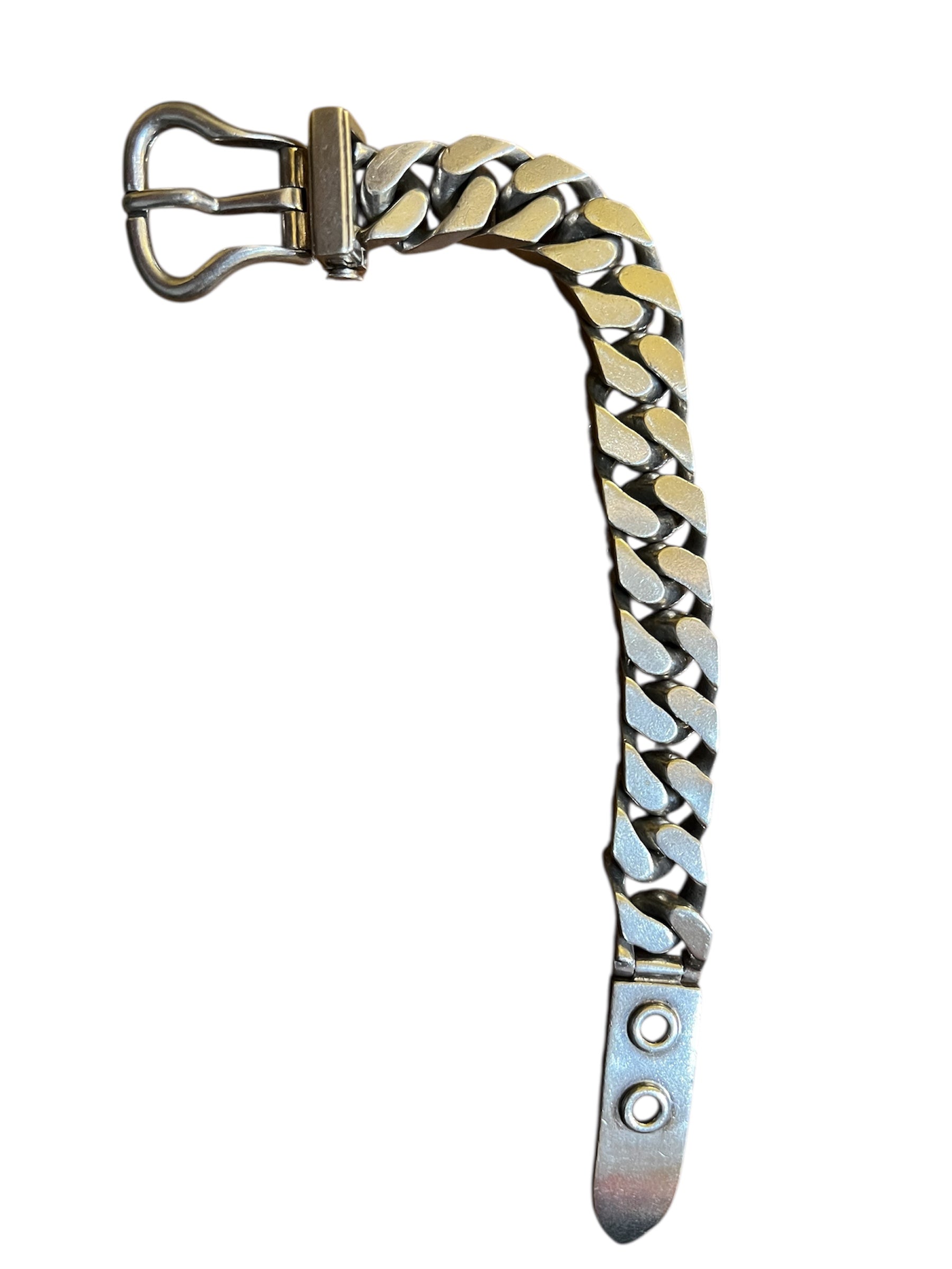 Hermès Boucle Sellier silver bracelet