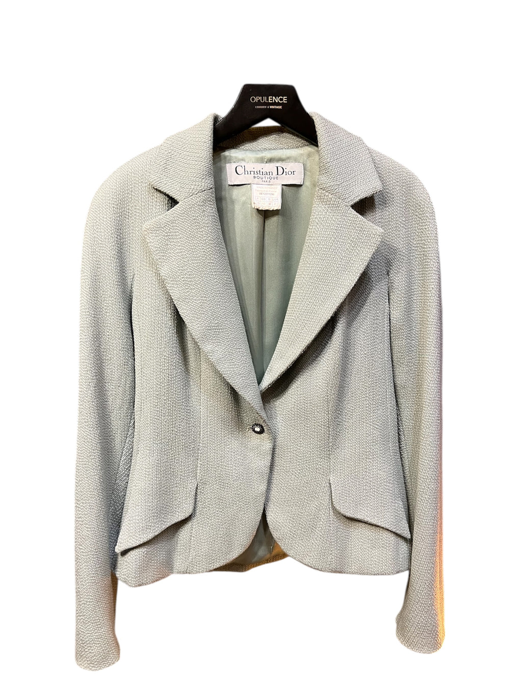 Turquoise 1998 Dior by John Galliano Wool Suit