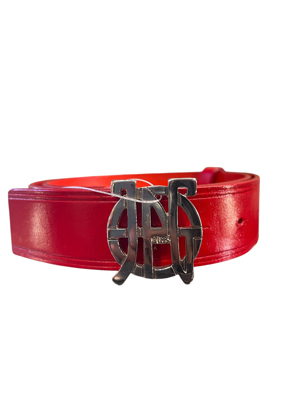 Jean-Paul Gaultier belt in vivid red leather