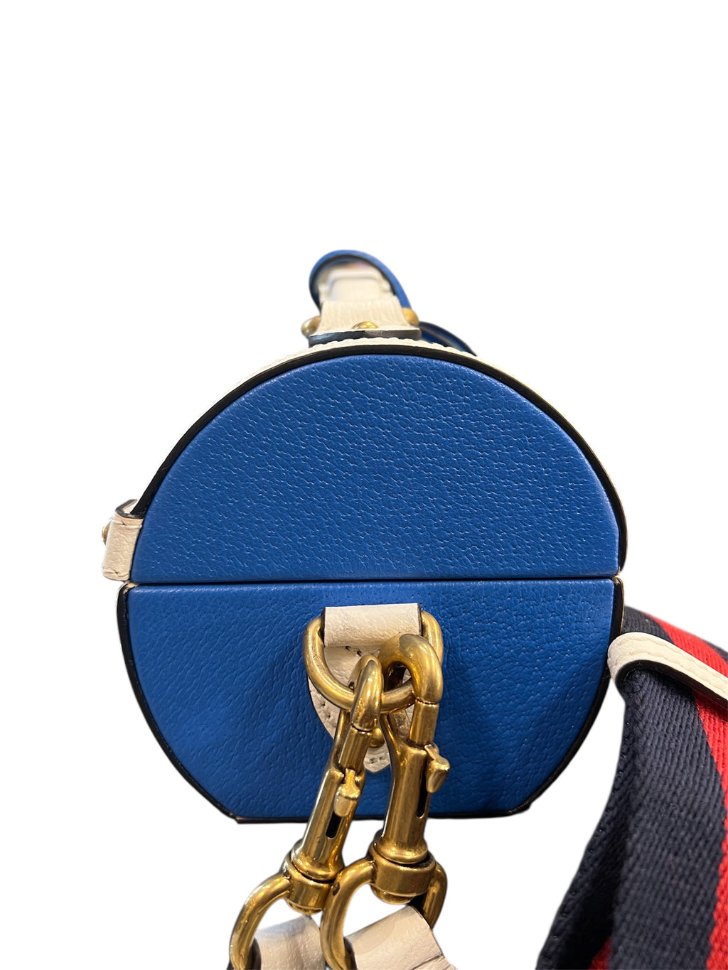Gucci X Adidas Gold Bag in Blue and White Leather