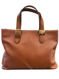 Burberry leather handbag in rich brown