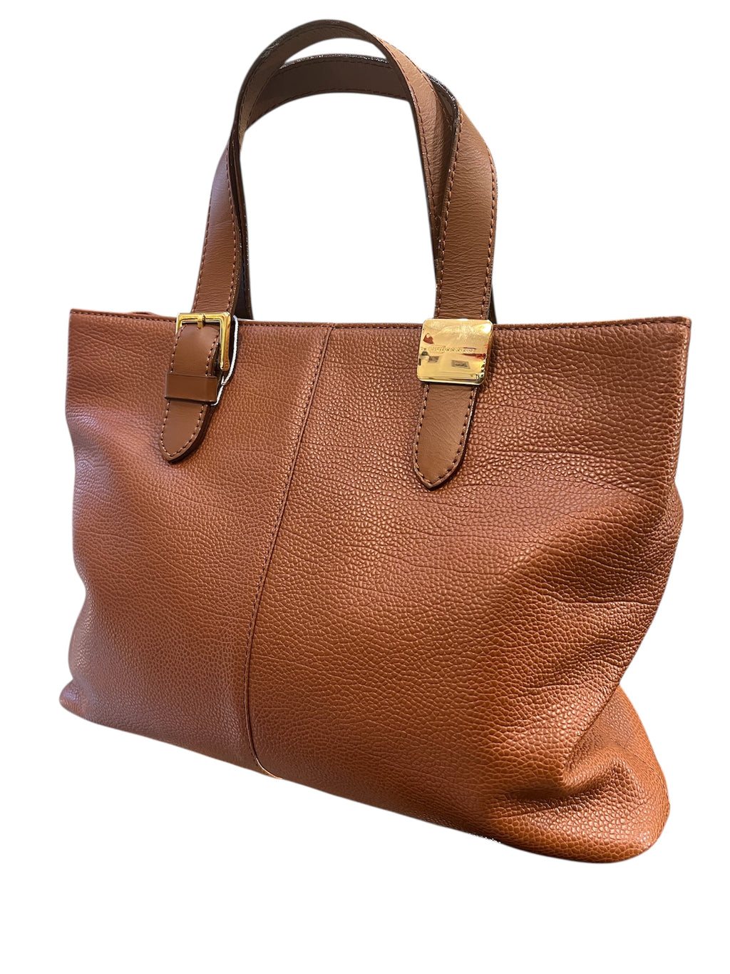 Burberry leather handbag in rich brown