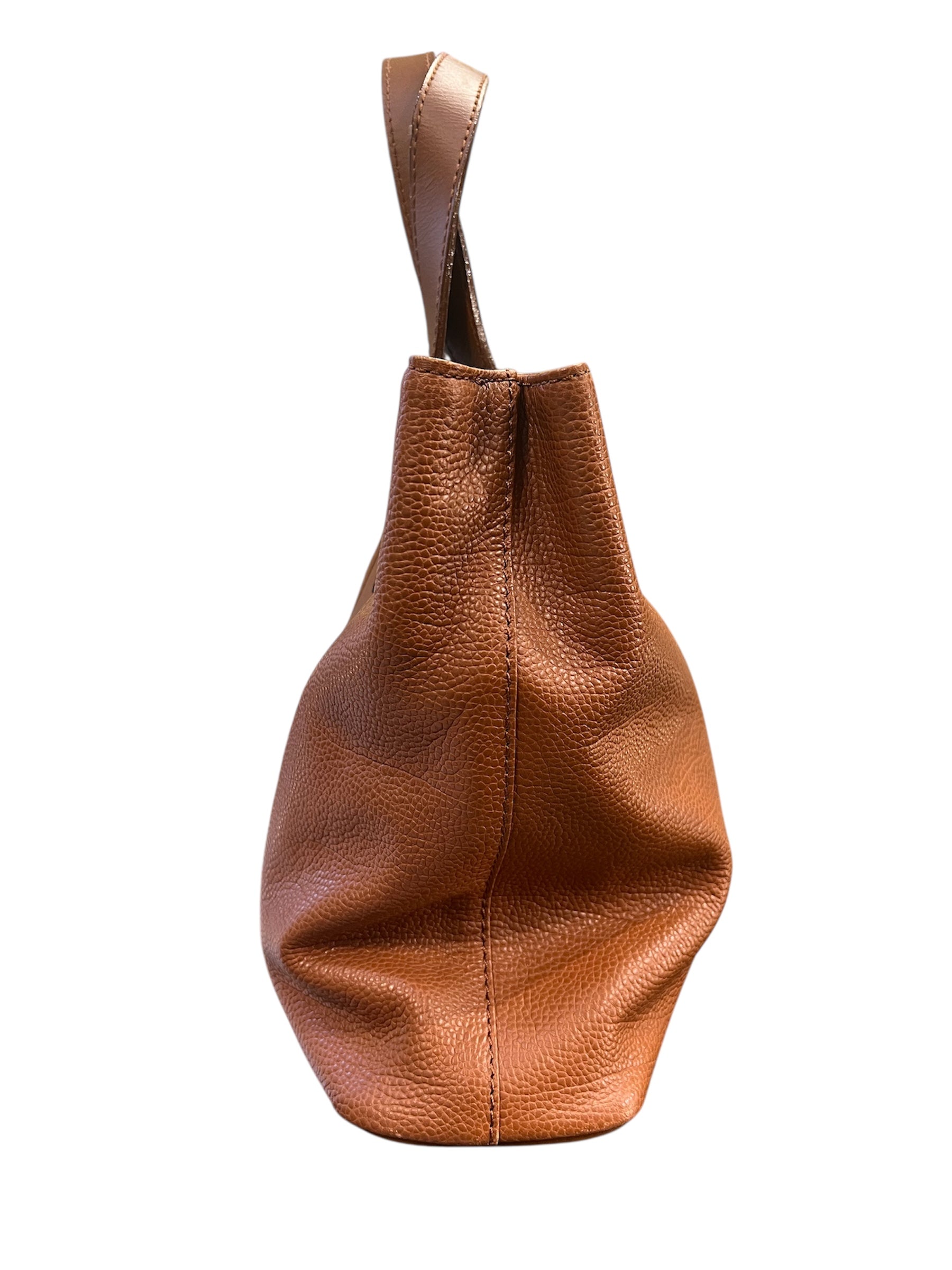 Burberry leather handbag in rich brown