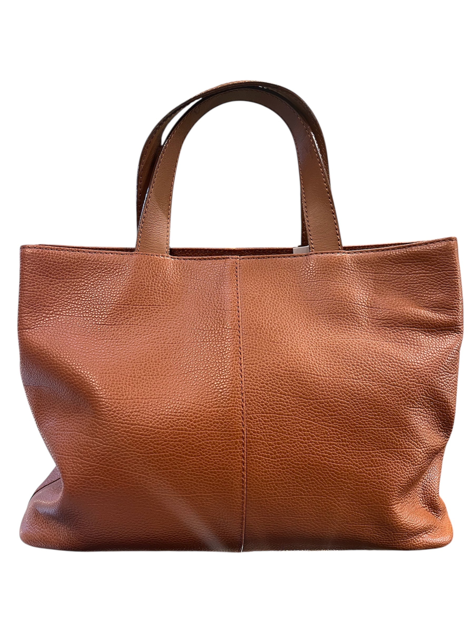 Burberry leather handbag in rich brown