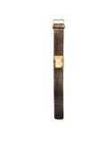 Hermès Watch Black Leather Silver