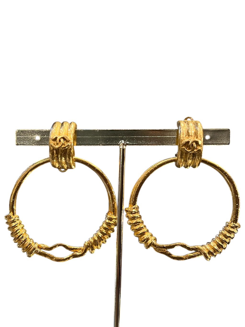 Chanel Golden CC Earrings