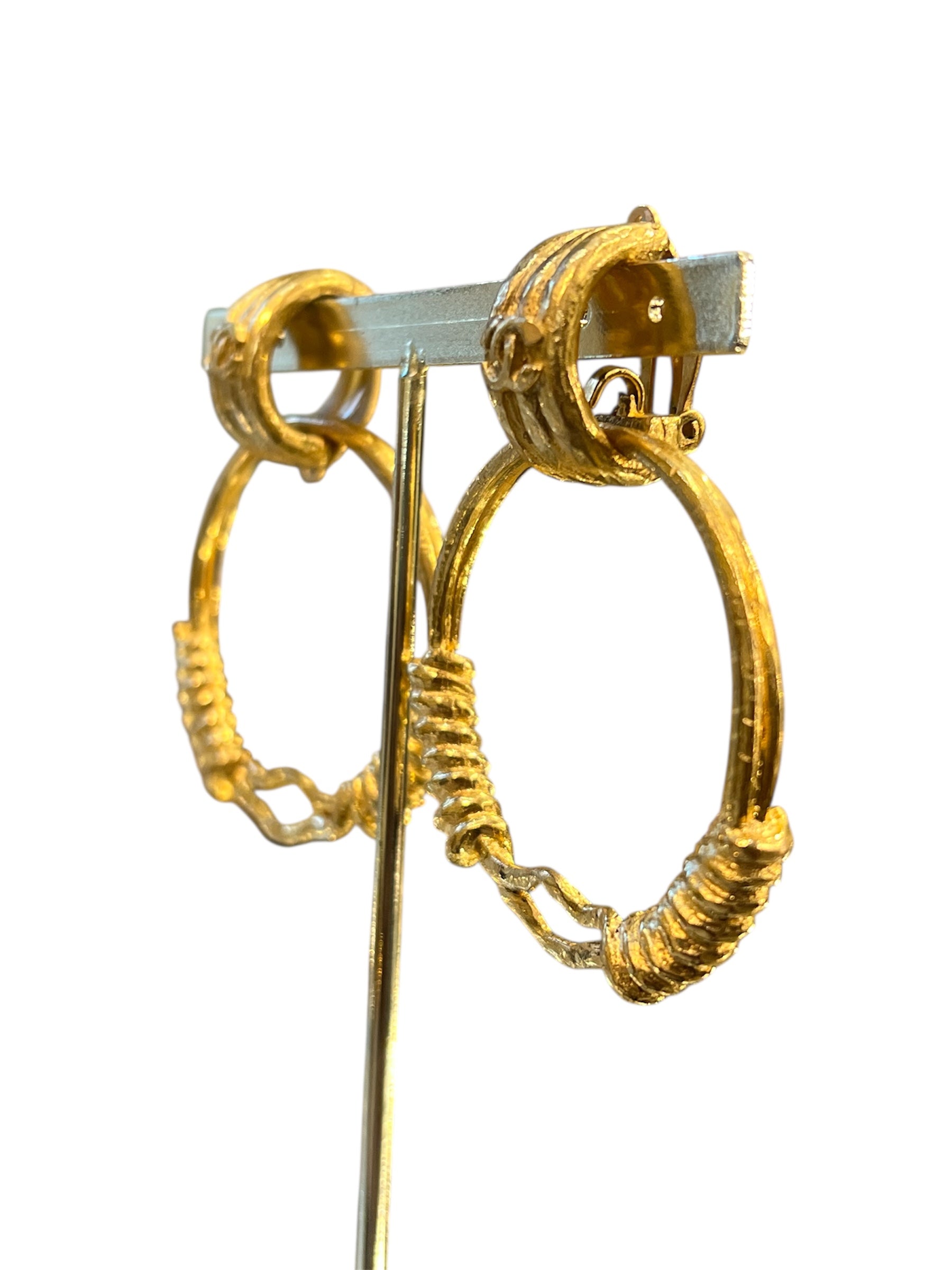 Chanel Golden CC Earrings