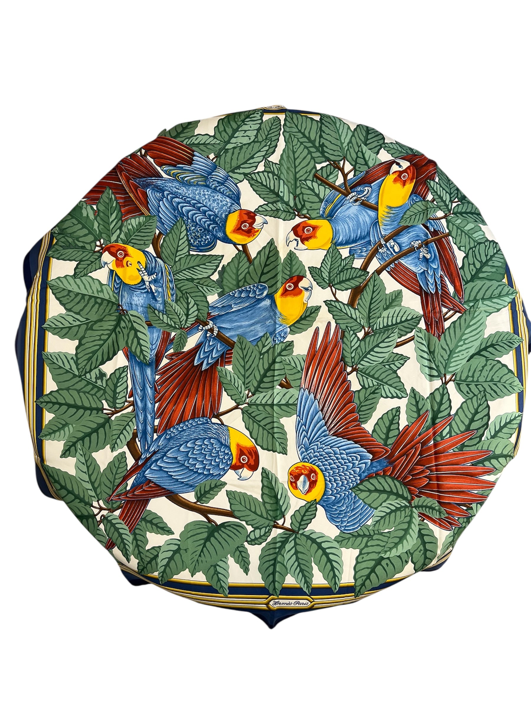 Hermès silk scarf LES PERROQUETS