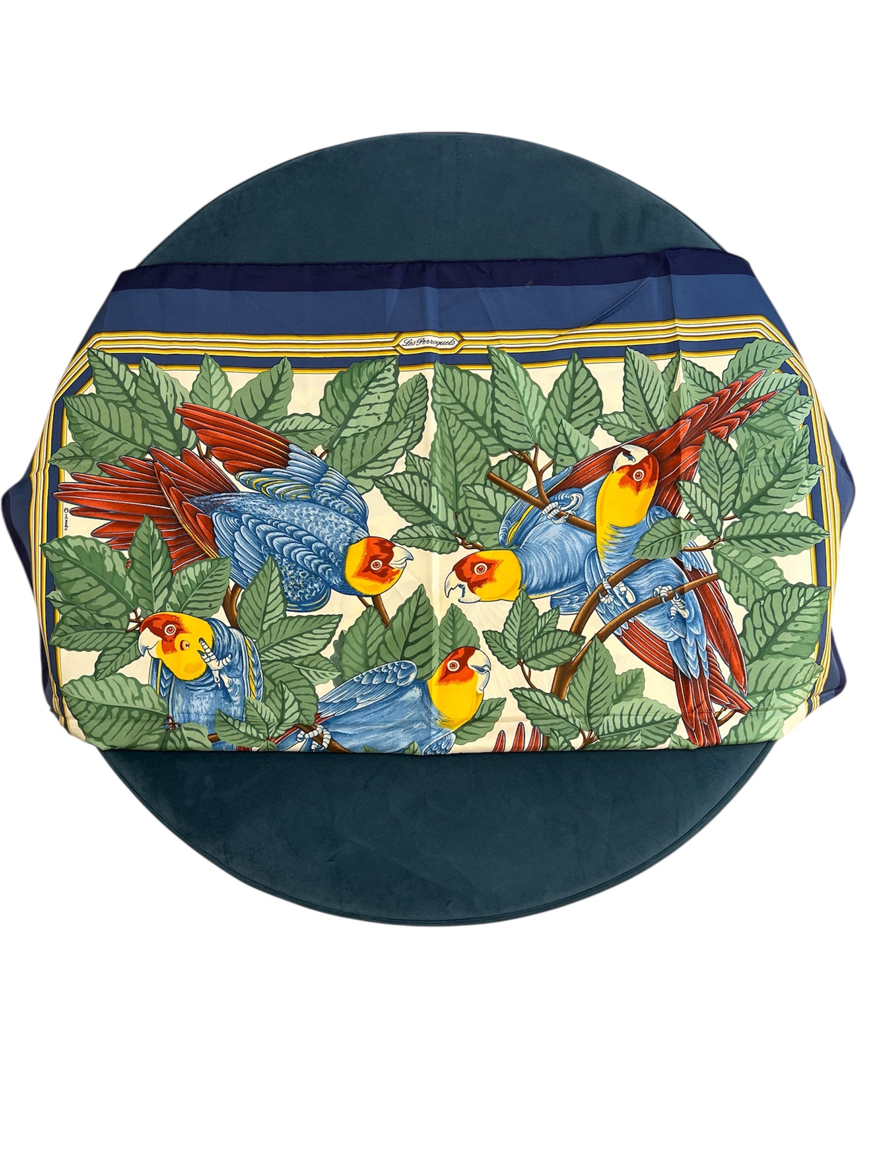 Hermès silk scarf LES PERROQUETS