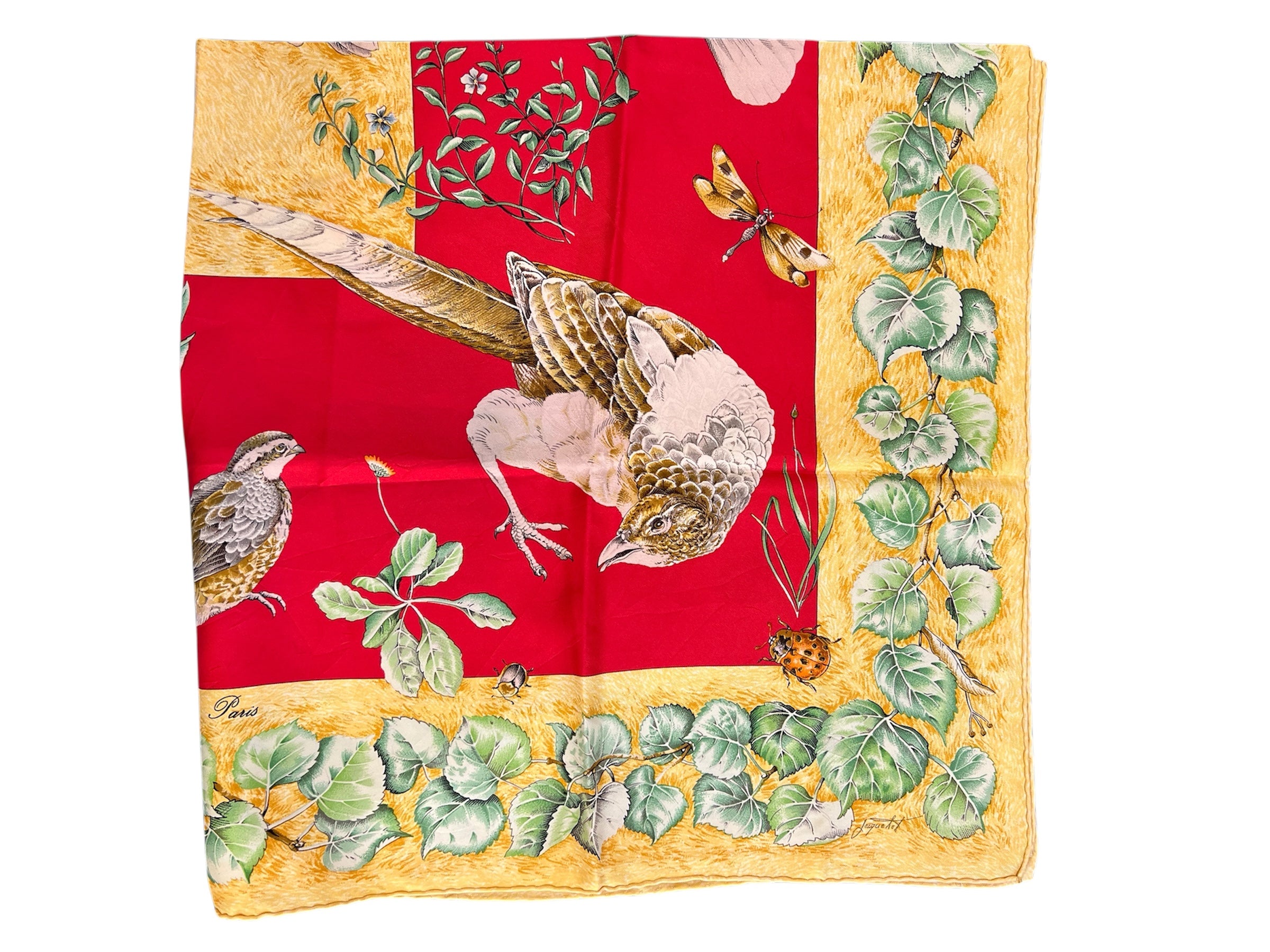 Hermès silk scarf LA VIE DU GRAND AIR