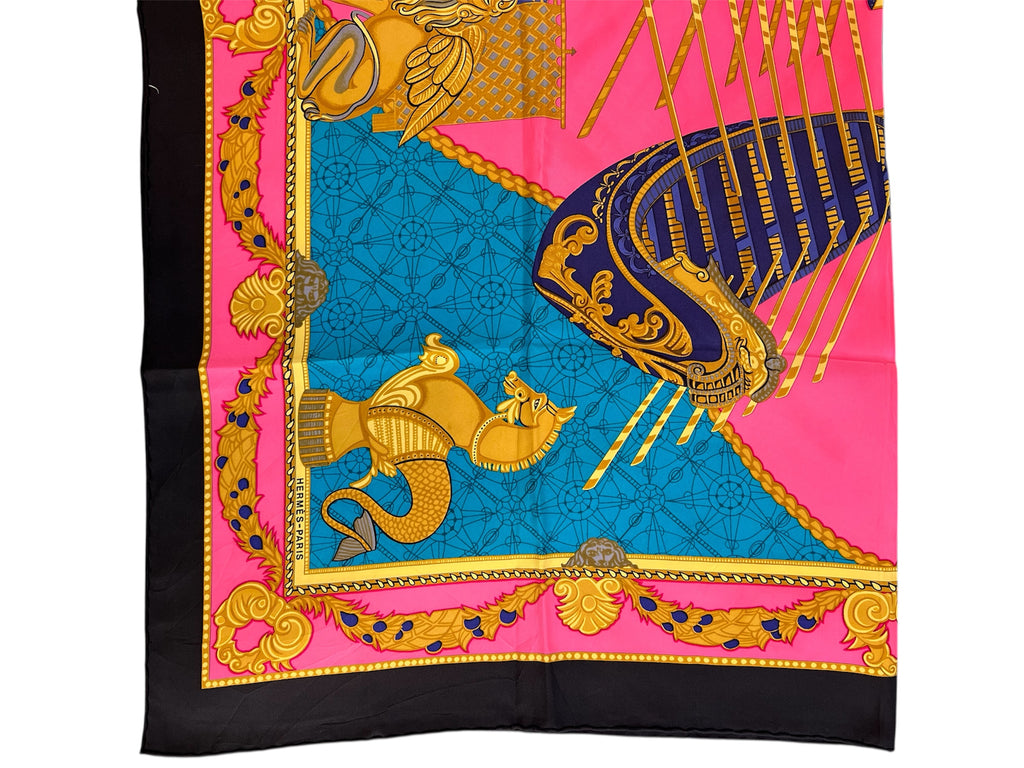 Hermès silk scarf LES BISSONE DE VENISE