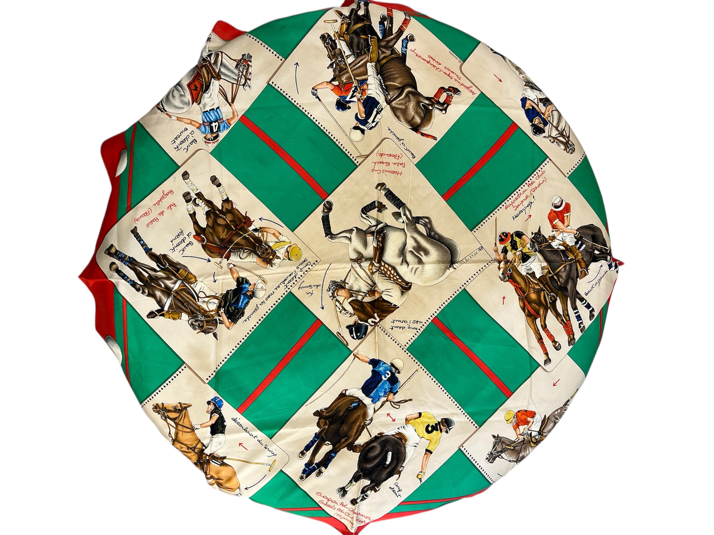 Hermès silk scarf LE MONDE DU POLO