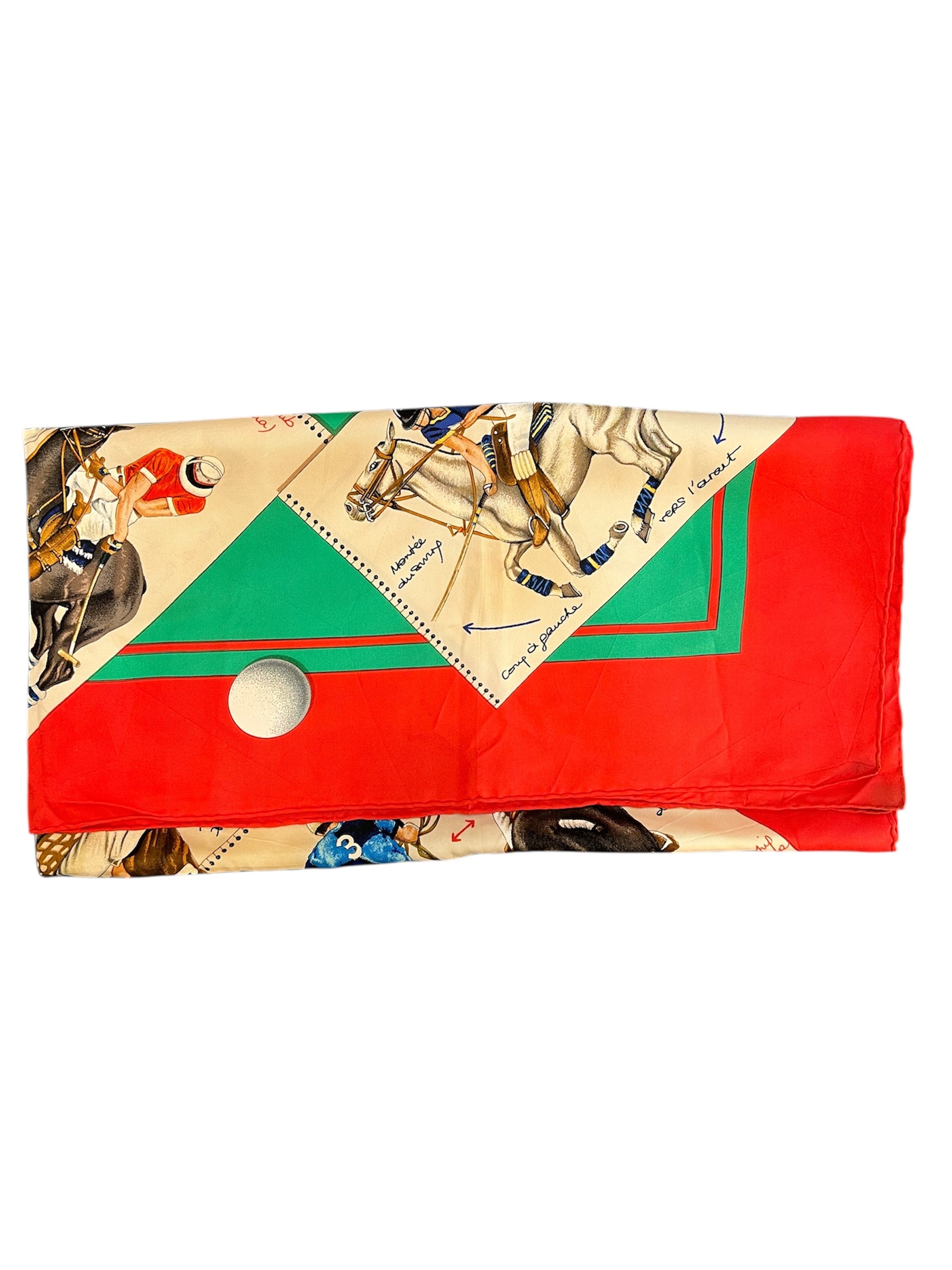 Hermès silk scarf LE MONDE DU POLO