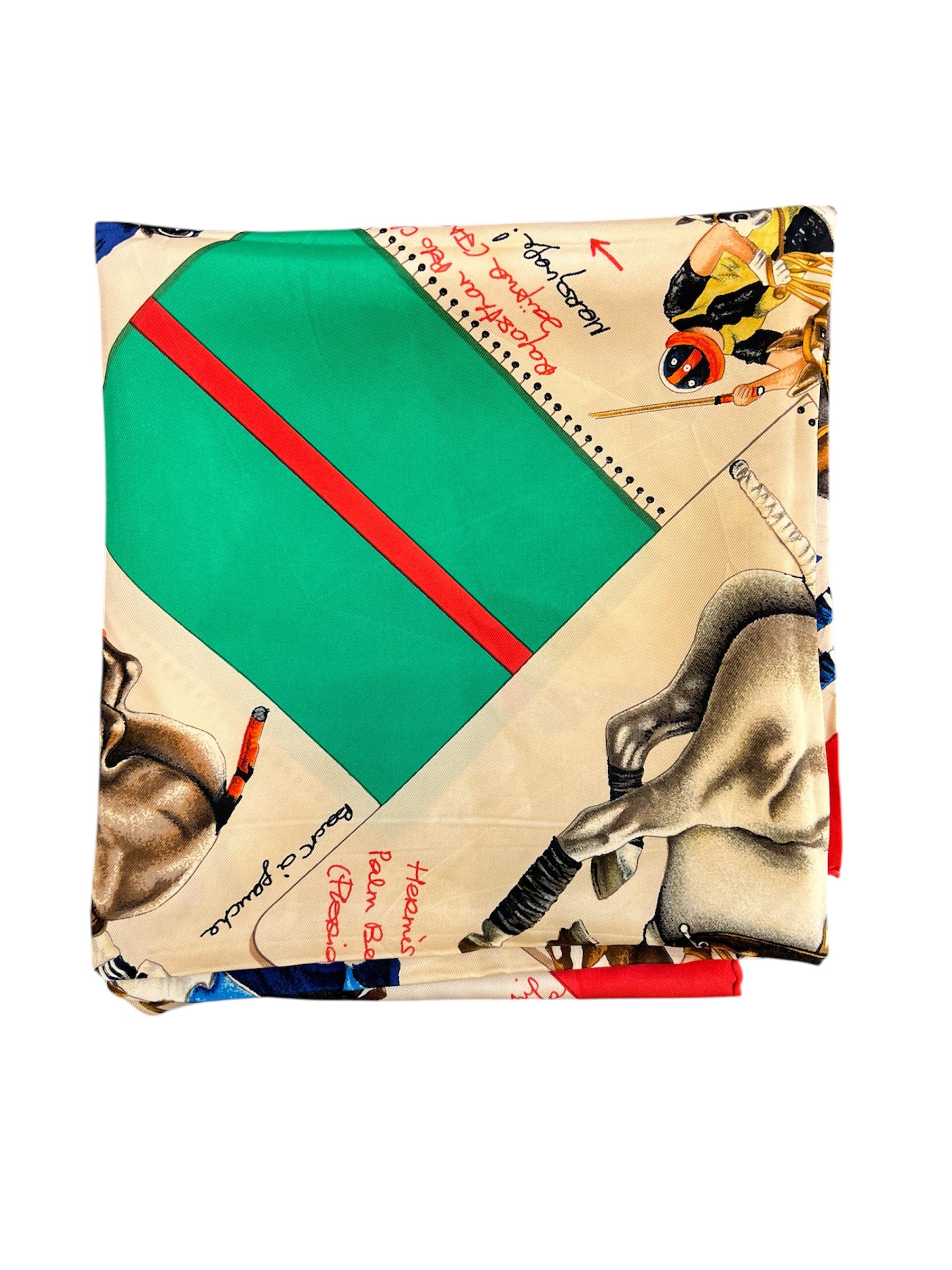Hermès silk scarf LE MONDE DU POLO