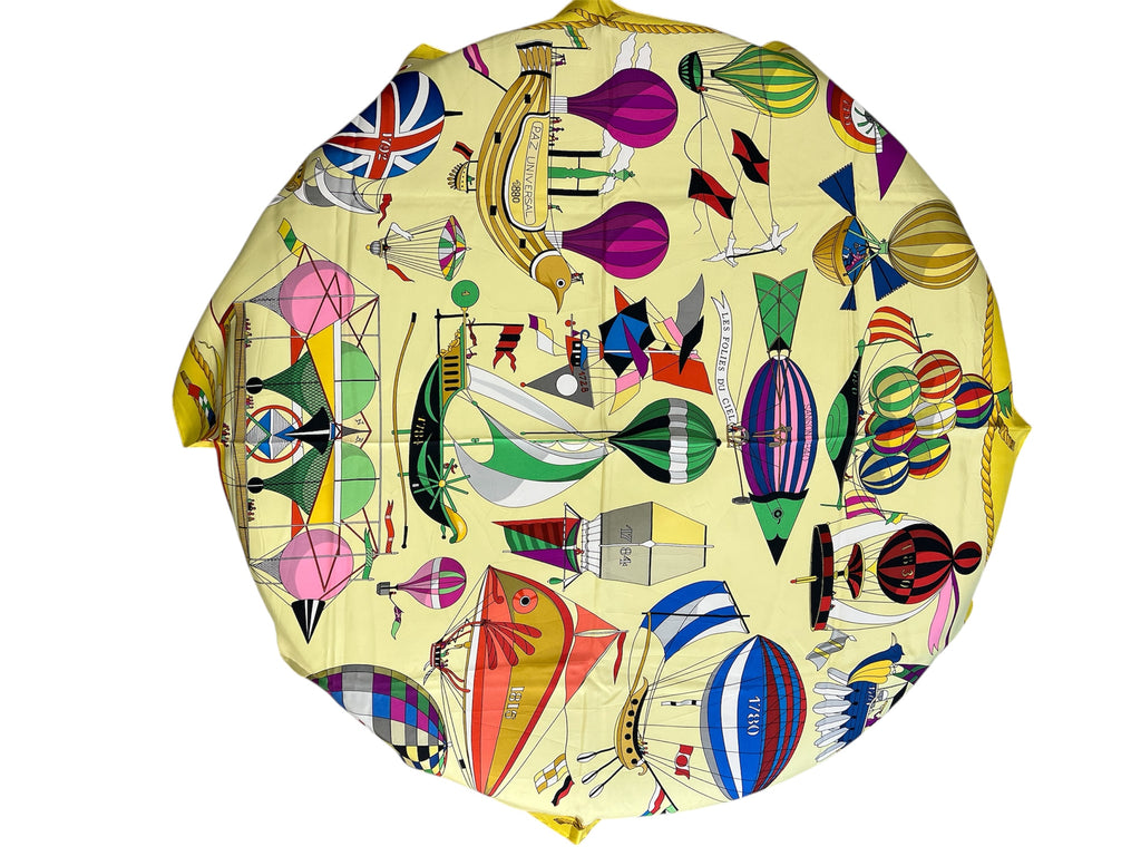 Hermès silk scarf LES FOLIES DU CIEL