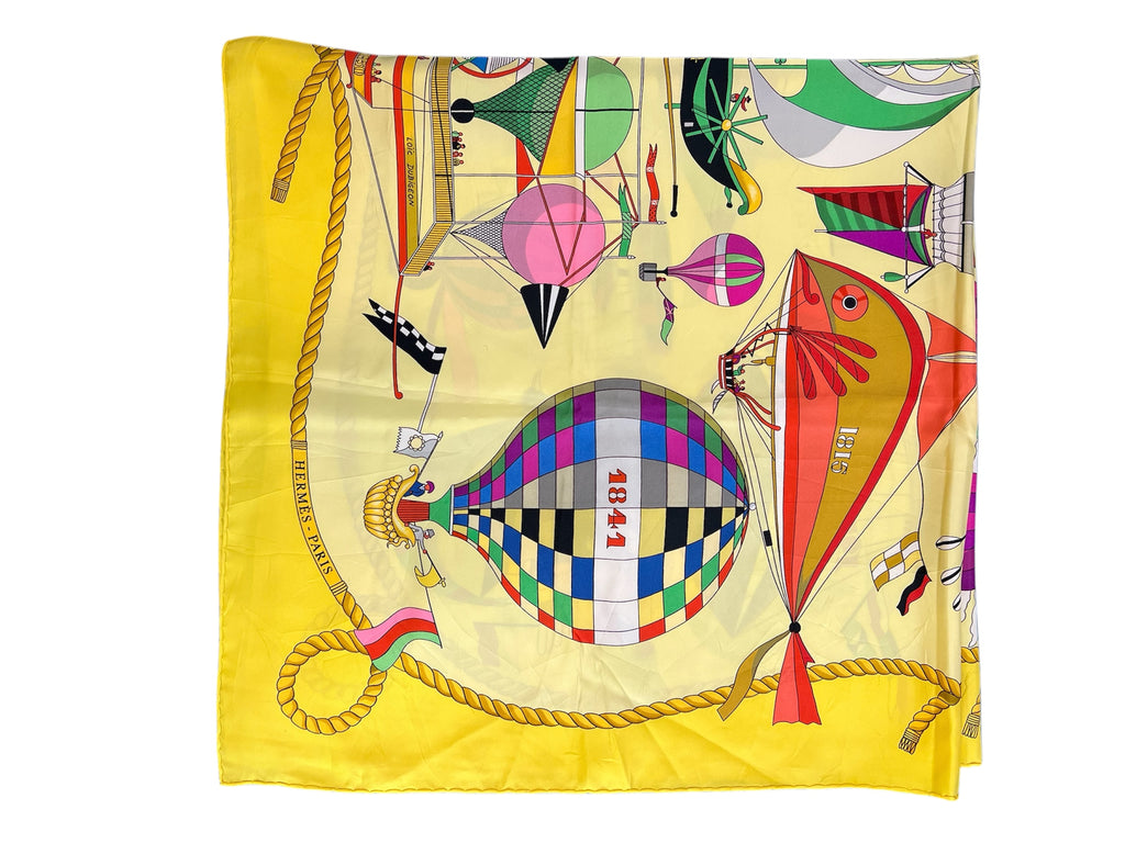 Hermès silk scarf LES FOLIES DU CIEL