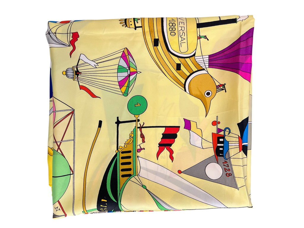 Hermès silk scarf LES FOLIES DU CIEL