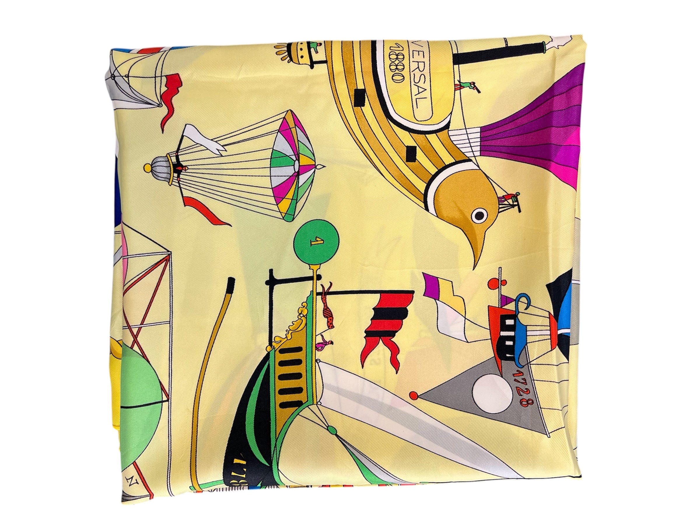 Hermès silk scarf LES FOLIES DU CIEL