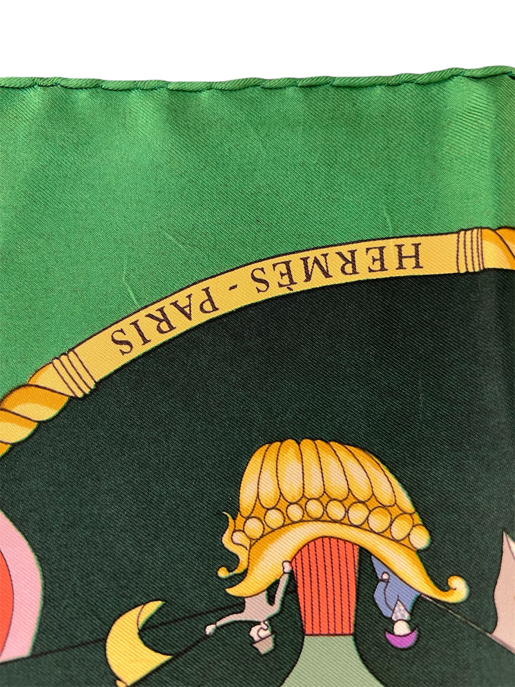 Hermes Scarf dark green LES FOLIES DU CIEL