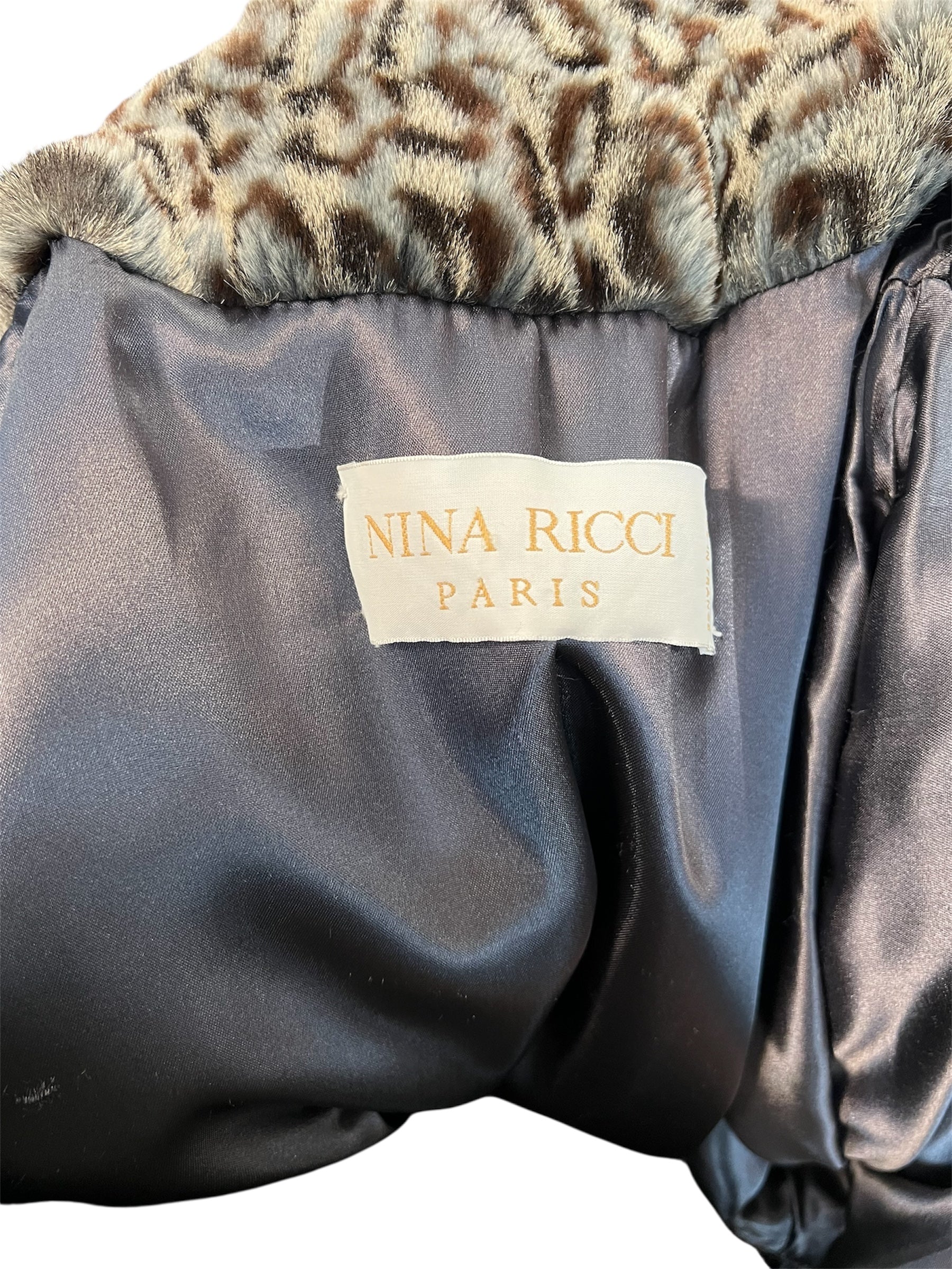Nina Ricci fake  leopard fur coat