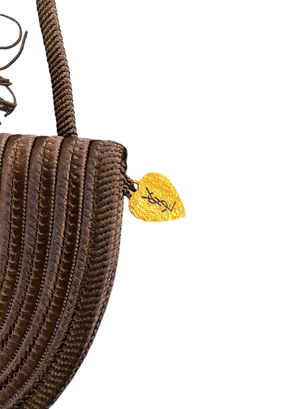 YSL Crossbody Bag in Black Woven Leather