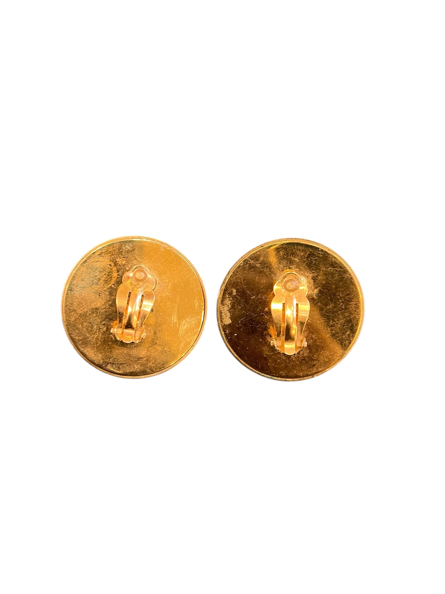 Chanel Golden CC Clip Earrings