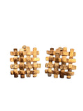 Yves Saint Laurent clip-on earrings silver-tone metal