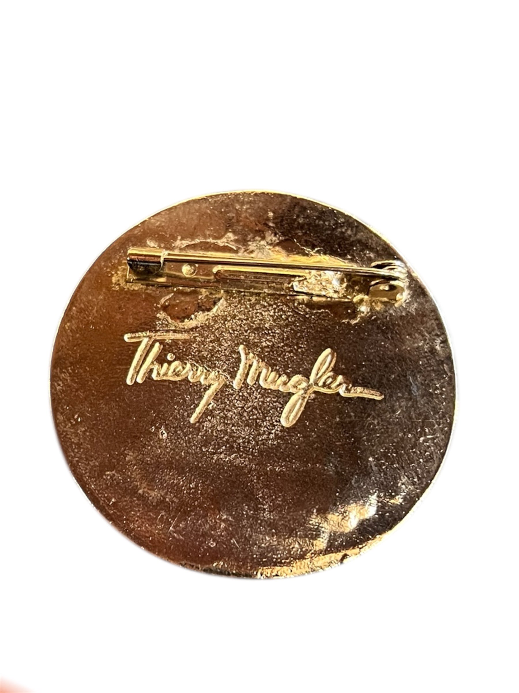 Thierry Mugler silver brooch